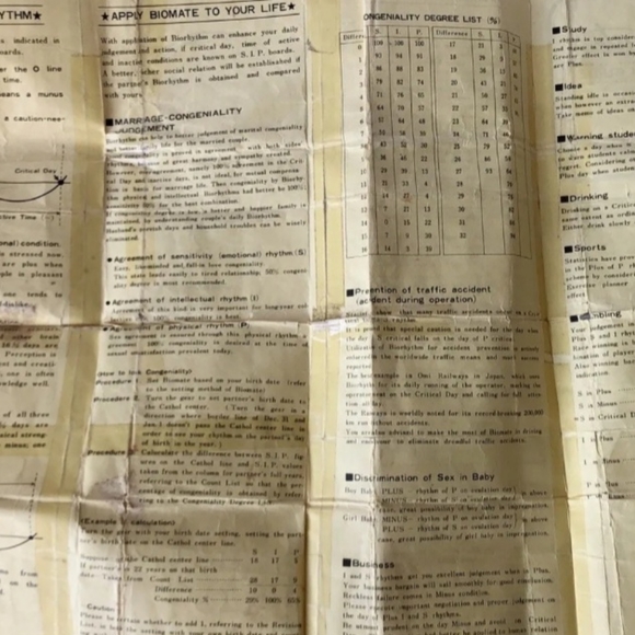 Vintage BioMate Bio Rhythm Calendar 1960s Astrological Charting tool - Picture 5 of 6